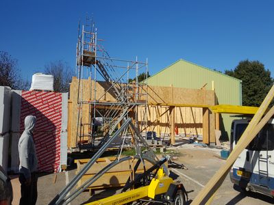 Construction ossature bois - bardage sapin