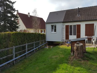 Extension ossature bois - bardage sapin - 1