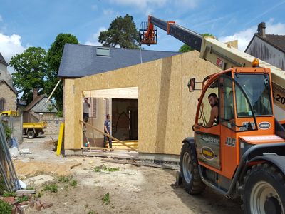 Extension ossature bois - bardage Polyrey - 1